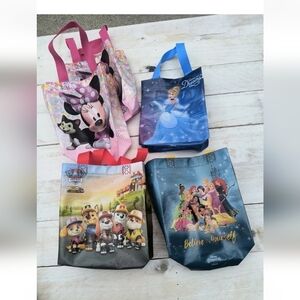 Disney Party Bags Minnie Mouse Princess Paw Patrol Cinderella Reusable Tote X 5